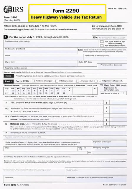 Form 2290